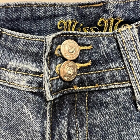 Miss Me Daphne Low Rise Bootcut Jeans Distressed Camo Size 28 - Picture 8 of 16